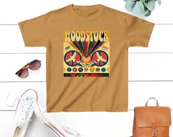 T-shirt graphique Woodstock : chemise pour mélomane rock and roll