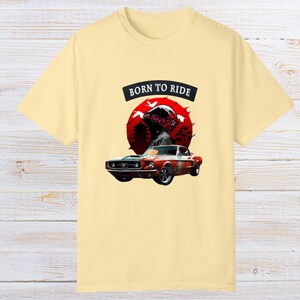 Born to Ride T-shirt, Retro Car Shirt, Custom Old School T-shirt, Garage Shirt, Personalized Tee, Unisex Printed T-shirt, Highway Shirt