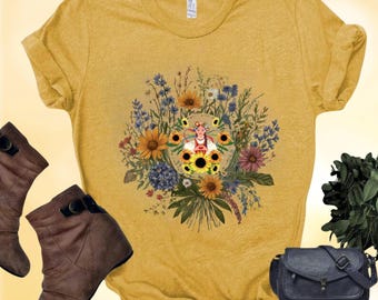 Wildflower Graphic Tee: Floral Garden Shirt