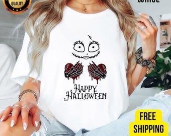 Retro Halloween Ghost T-Shirt: Women's Fall Graphic Tee