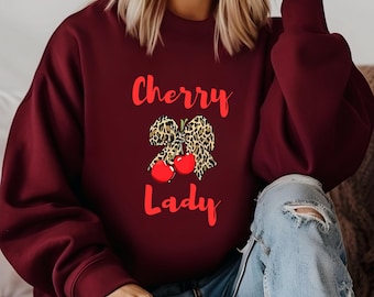 Vintage Cherry Leopard T-Shirt: Retro Fruit Tee