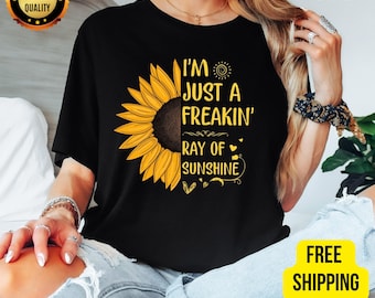 Freaking Ray of Sunshine T-Shirt: Sarcastic Bella Canvas Tee