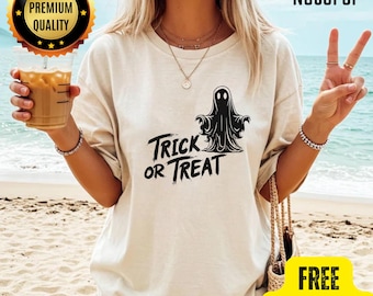 Retro Halloween Shirt: Trick or Treat Spooky Season Tee