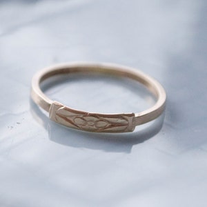 Forget-Me-Not: 14K Yellow Gold made to order ring image 1