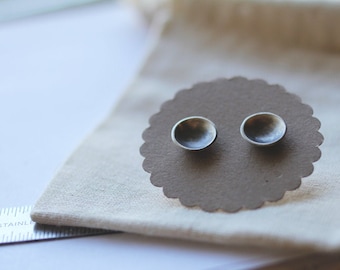 Sterling Silver Dome (everyday earrings - READY TO MAIL)  - stud earrings