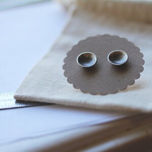 Sterling Silver Dome (everyday earrings - READY TO MAIL)  - stud earrings