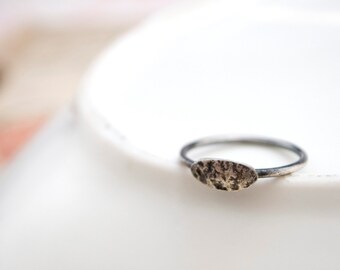 Traveled No. 2 - hammered oval (made to order in your size) - ring