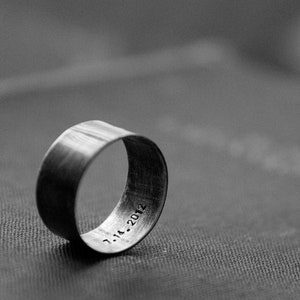 sterling silver smooth secret message made to order ring image 2