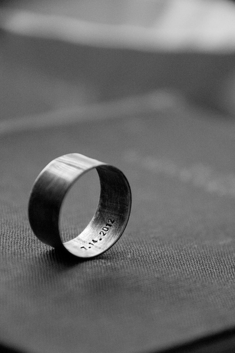 sterling silver smooth secret message made to order ring image 2
