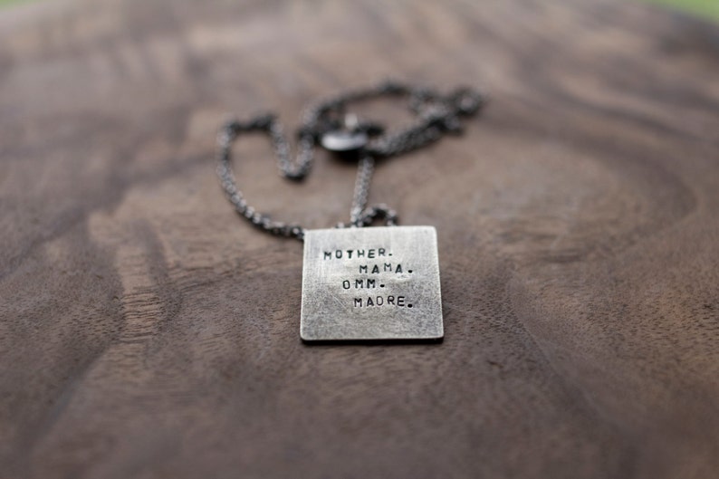 Mother. Mama. Madre. Mere. Mutter. personalize with your own languages necklace image 3