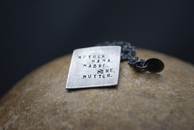 Mother. Mama. Madre. Mere. Mutter. personalize with your own languages necklace image 2