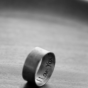 secret message: i love you made to order ring image 2