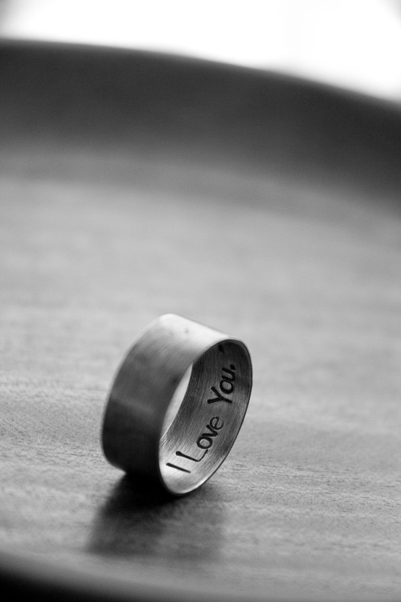 secret message: i love you made to order ring image 2