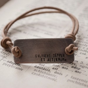 diligere semper et aeternum // love always and forever personalized wedding bracelet image 2