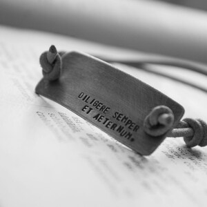 diligere semper et aeternum // love always and forever personalized wedding bracelet image 1