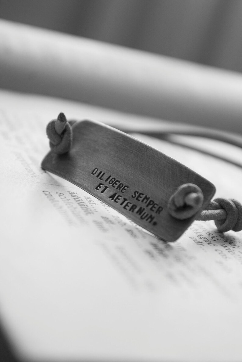 diligere semper et aeternum // love always and forever personalized wedding bracelet image 1