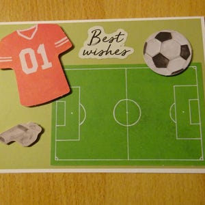 Tarjeta de cumpleaños para el fanático del fútbol.