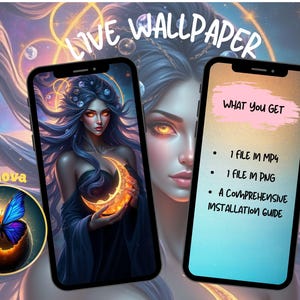 Moon Goddess Live Wallpaper IOS Animated Background Wallpaper Android Live Wallpaper Aesthetic