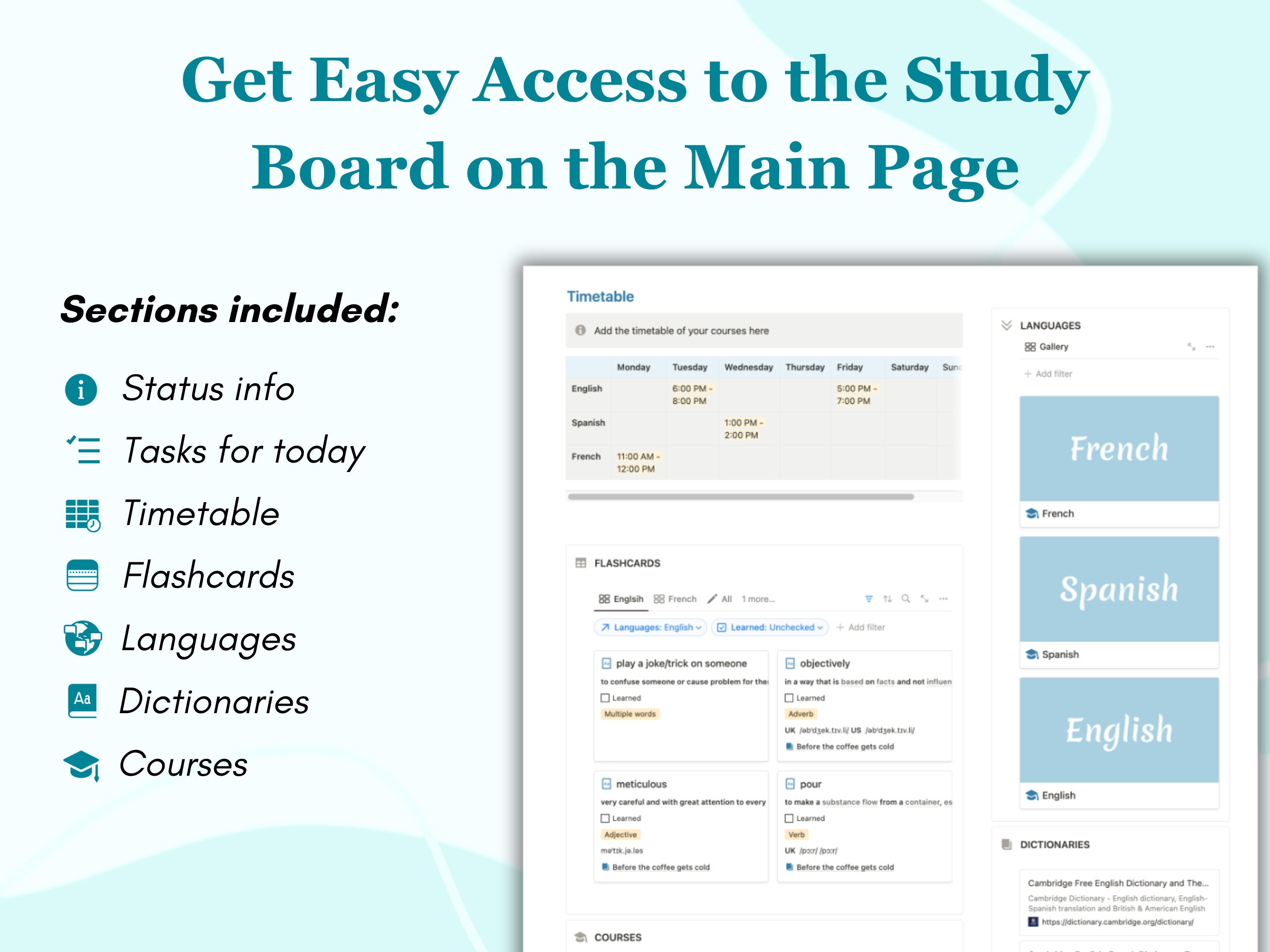Language Learning Notion Template, Language Hub, Study Planner Template ...
