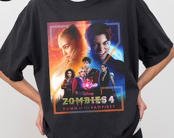 Comfort Colors® Disney Zed Addison Willa Victor Shirt, Zombies 4: Dawn of the Vampires Comfort T-Shirt, Disney Zombies Homage Movie Shirt