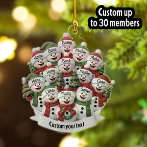 Let's Gather Around The Tree - Family Personalized Custom Ornament - Acrylic Custom Shaped - Christmas Gift For Family Members