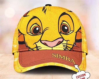 The Lion King Classic Cap, Simba Lion King Baseball Cap, The Lion King Character Hat, Simba Cartoon Movie Classic Hat, Gift For Kid Adult