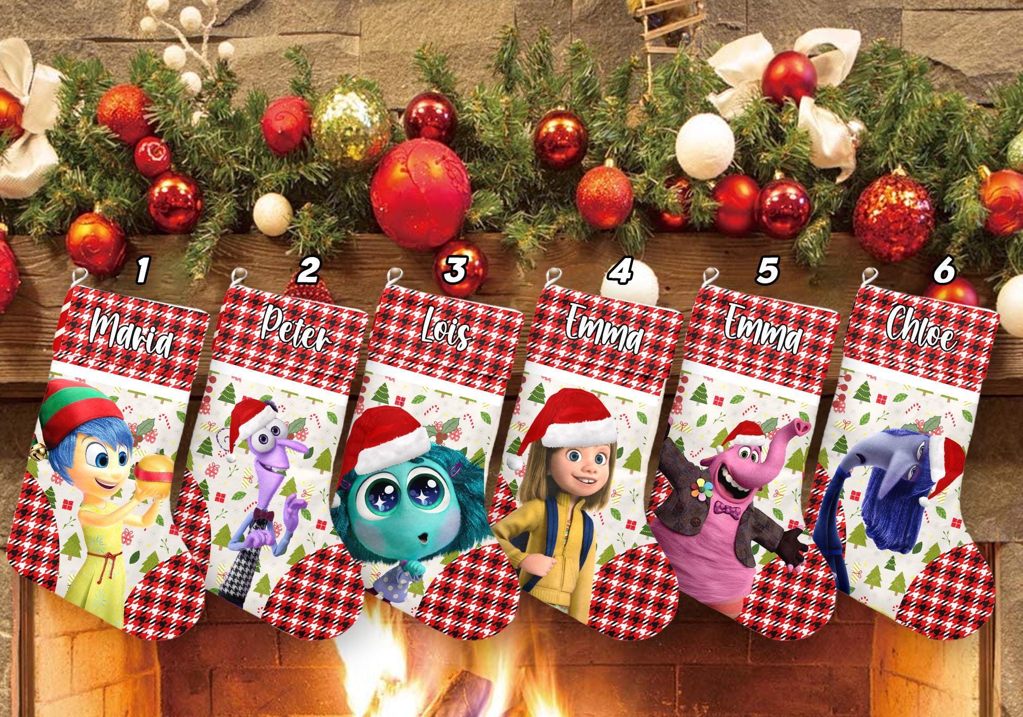 Discover Inside Out 2 Xmas Stocking, Anger Anxiety Disgust Christmas Stockings, Joy Bing Bong Socks Home Decor