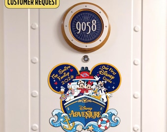 Imán personalizado de Disney Cruise Line 2026, imán de crucero familiar de Mickey y sus amigos, imán de fantasía con letrero familiar de Disney Wish Dream Treasure