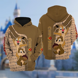 Personalized Chip And Dale Squirrel Hoodie, Chip'n Dale Rescue Rangers 3D Adult T-shirt Hoodie, Chip And Dale Squirrel All Over Print Shirt