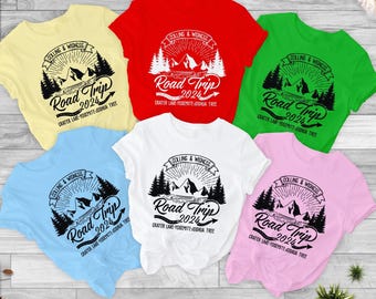 Personalized Road Trip Shirts, Custom Road Trip Family Matching T-Shirts 2024, Group Travel Matching Shirts, Best Vacation Tee For Family RE