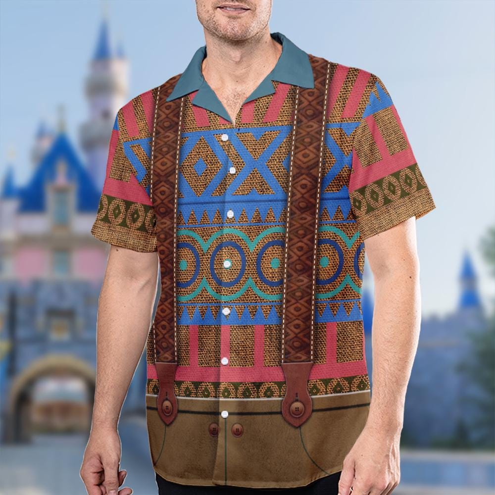 Oaken Frozen Hawaii Shirt, Shopkeeper Button Up Shirt, Frozen Movie Hawaiian Shirt, Princess Shirt Gift, Cartoon 3D All Over Print Shirt