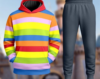 Inside Out 2 3D T-Shirt, Riley Rainbow All Over Print Shirt, Inside Out Characters Costume Hoodie, Joy Sadness Disgust Cosplay Costume Tee