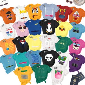 Toy Costume Inspired Matching Shirt, Halloween Costume For Family Group T Shirt, Toy Characters Movie Gifts, Birthday Family Trip Tee