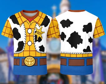 Toy Story Characters Shirt, Woody Costume Cosplay 3D T-Shirt, Halloween Costume For Family Group T Shirt, Toy Shirt For Couple