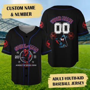Personalized Spider Man 3D Baseball Jersey, Hero Basketball Jersey Team, Superhero Jersey Outfit, Spiderman Birthday Gift For Kid Adult