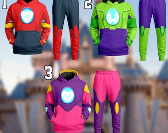 Iron Man Ironheart Hulk Costume Hoodie, Iron Man And His Amazing Friends Sweatshirt, Characters Cosplay Tee, Halloween All Over Print Tee