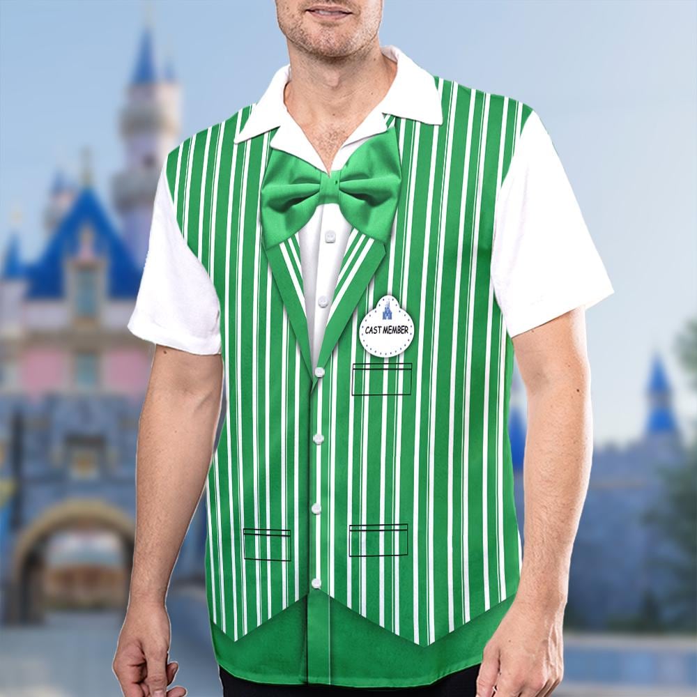 Discover Dapper Dans Cast Member Summer Hawaiian Shirt, Halloween Gift, Cast Member Cosplay Costume All Over Print Button Up