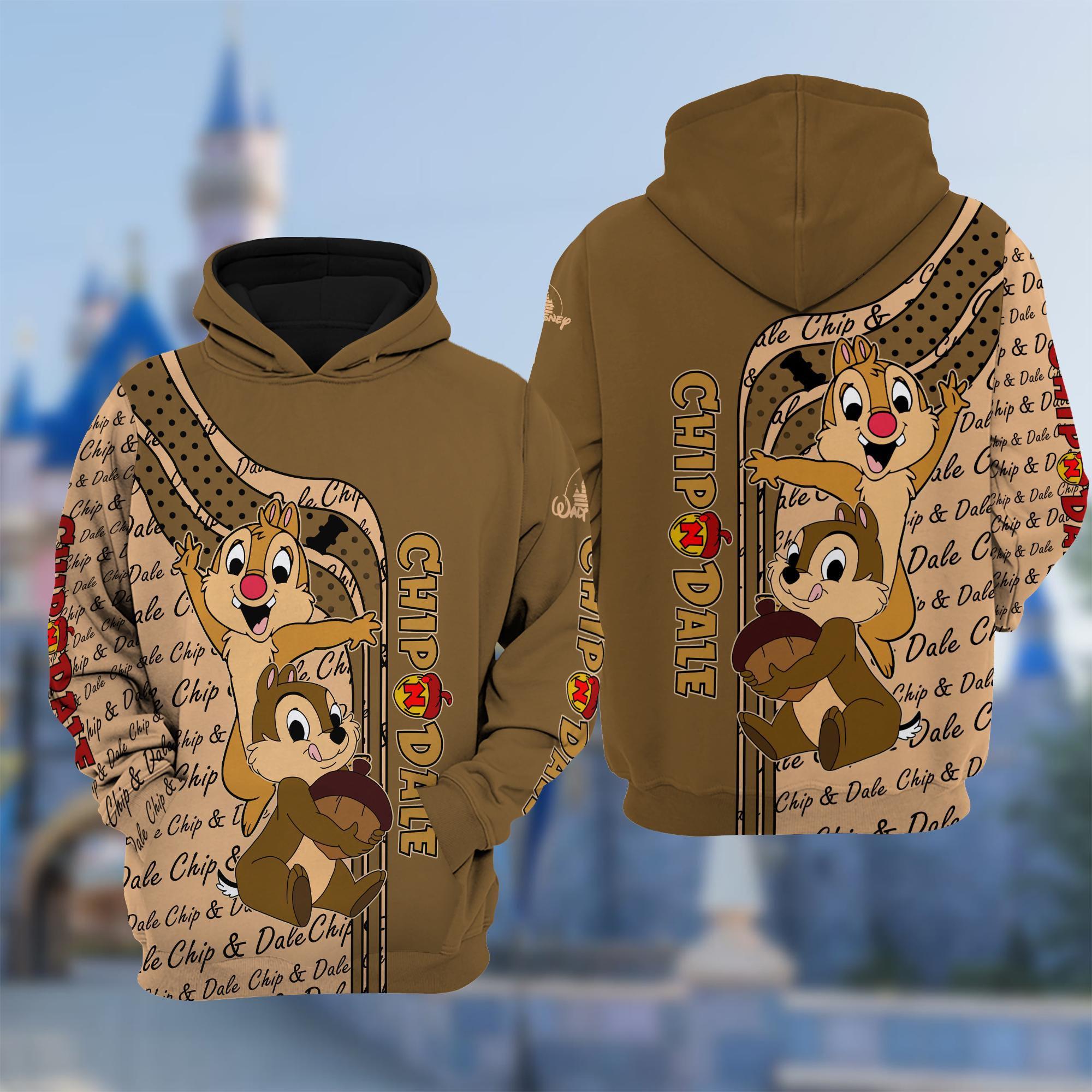 パーカー・フーディ [AVANDRESS] Chip & Dale Unisex Hoodie- 3COL (feat. Disney) DLP - Chip & Dale 'Double Trouble' Hoodie Pullover with Ears