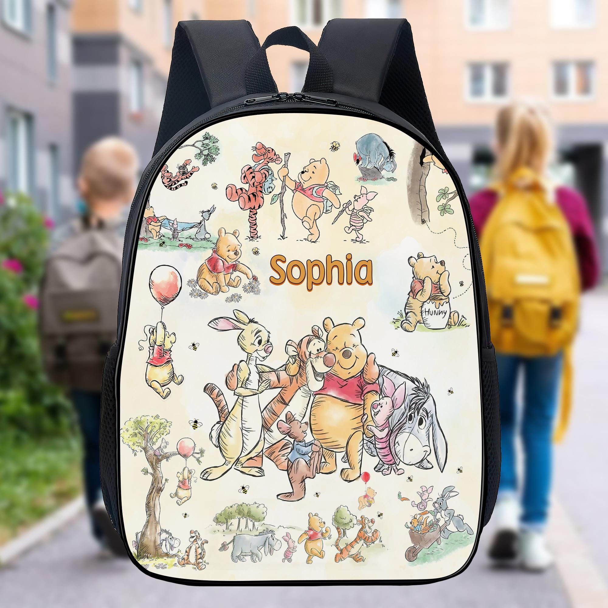 Winnie the Pooh?Patchwork Backpack Winnie the Pooh among the Flowers WondaPop 11 main image 2