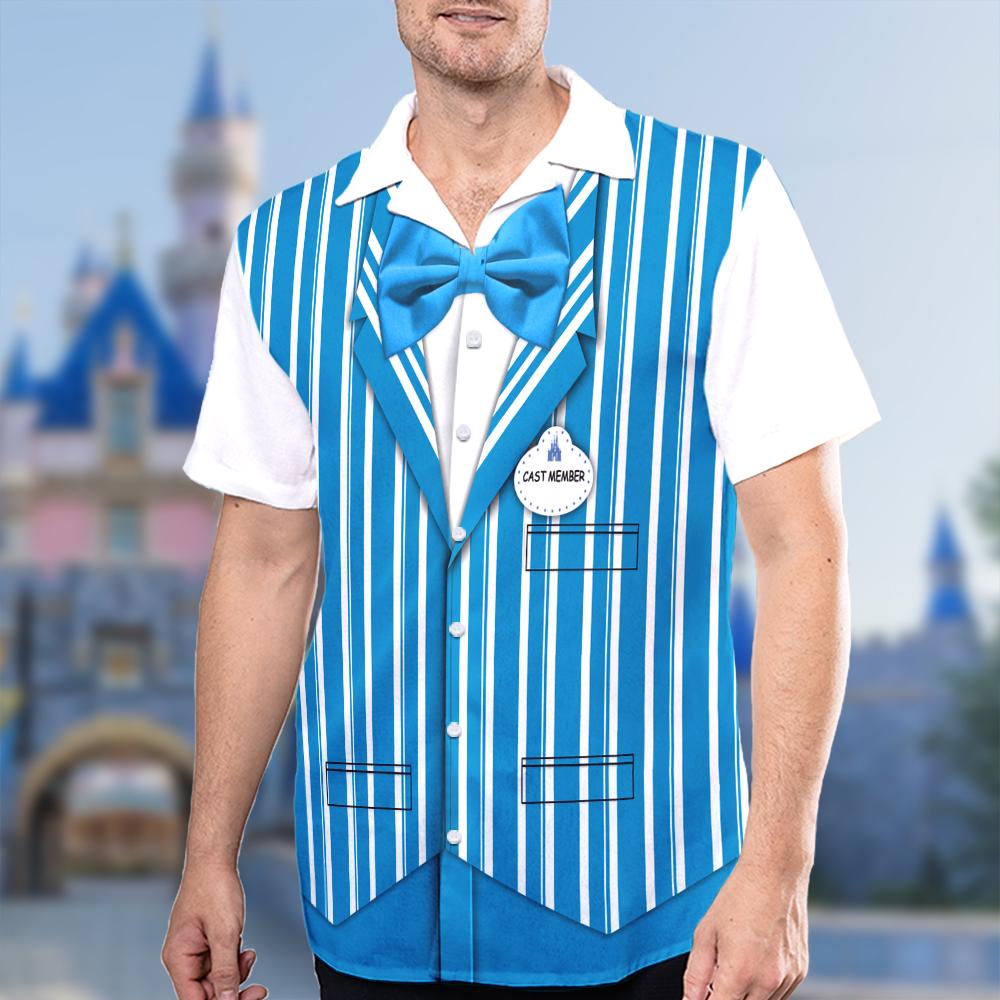 Discover Dapper Dans Cast Member Hawaiian Shirt, Cast Member Cosplay Costume All Over Print Button Up, Summer Hawaiian Shirt, Halloween Gift