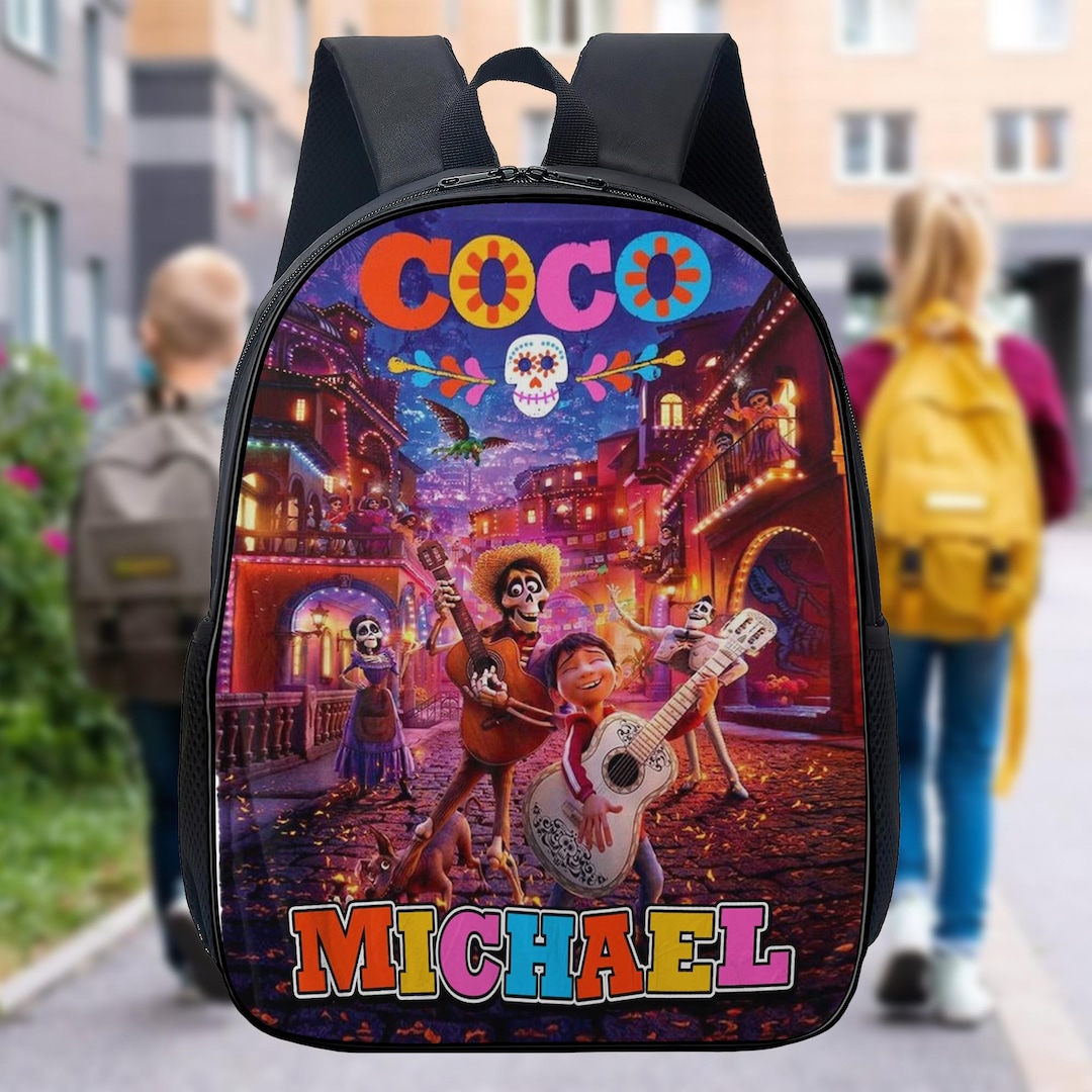 Personalized Wdw Pixar Coco Backpack, Custom Name Wdw Pixar Coco Bottle ...