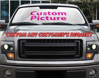 Personalize Car Auto Sun Shade, Personalized Windshield Car Accessories, Auto Protector Window Visor Screen Decor, Custom Made Auto Parts