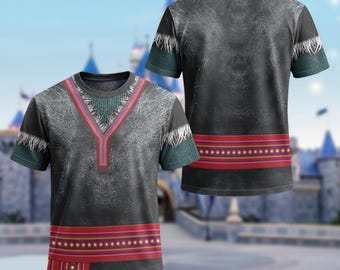 Kristoff Prince Character Cosplay Costume Shirt, Halloween Costume For Family Group 3D Hoodie, Frozen Prince 3D Costume Vacation T-shirt