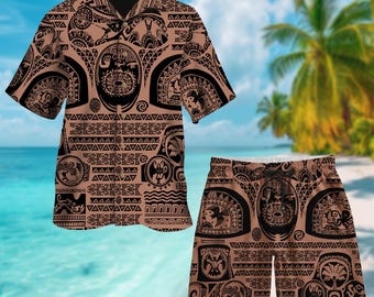 Moana Tattoos 3D Hawaiian Shirt, Maui I Know It&#39;s A Lot Hawaii Shirt, Moana Maui Movie Button Up, Moana Tattoo Summer Trip Tee