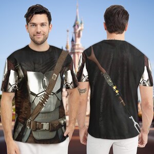 Warrior Fictional Movie Character Cosplay Costume Shirt, Mandalorian Halloween Costume For Family Group 3D Shirt, Super Hero Gift Friends Bild 2