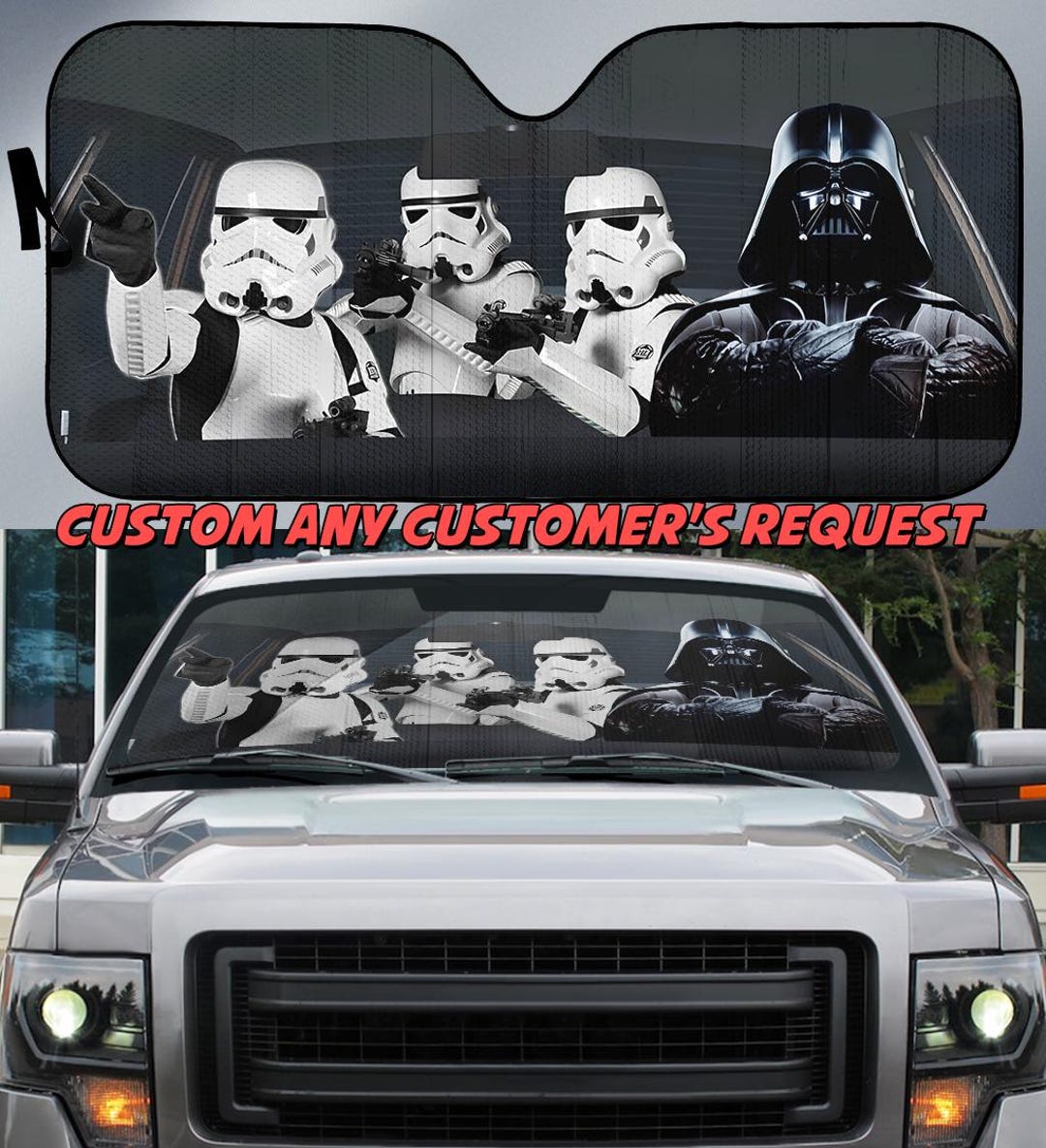 Screen Shade STAR WARSデザイン Star Wars Millennium Falcon Cockpit Springshade Car