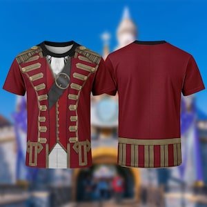 Captain Hook Suit Costume 3D Shirt, Captain Pirate Magic Movie Halloween Costume Cosplay, Villain Captain Family Vacation Matching Shirt