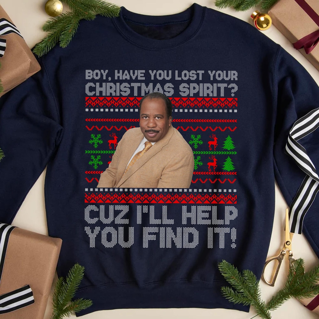 HAASE UNLIMITED Ugly Christmas Sweatshirt – "Have You Lost Your Christmas Spirit?" Crewneck (Black, Medium)