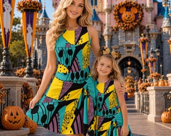 Halloween Sally Skelington Wrap Skort Cosplay Costume Dress, Nightmare Before Christmas Dress, Sally Halloween Outfit, Women Halloween Dress