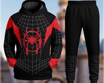 Miles Morales Master Cosplay Halloween Hoodie, Halloween Costume For Family Group T Shirt, Spiderman Fictional Costume Movie Fan Gift